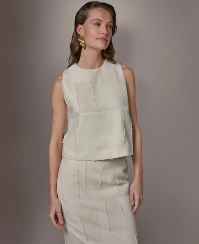 Donna Karan New York Women's Side Slit Crop Top