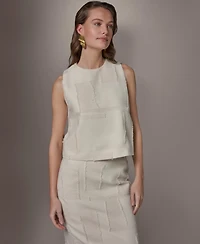 Donna Karan New York Women's Side Slit Crop Top