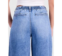 Celebrity Pink Juniors' Drawstring-Waist Wide-Leg Jeans