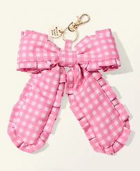 Macy's Flower Show Oversized Pink Gingham Bow Bag Charm, Macy's Exclusive