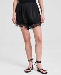 And Now This Women's Satin Lace-Trim Shorts, Macy's Exclusive
