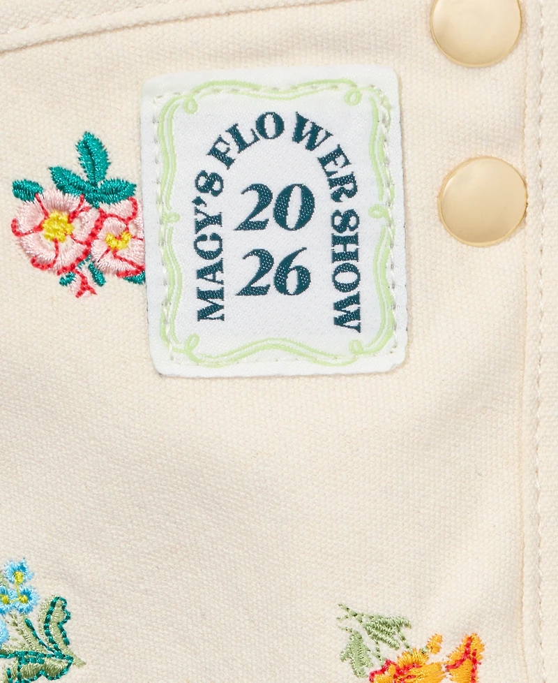 Macy's Flower Show Scattered Flower Embroidery Bouquet Bag, Macy's Exclusive