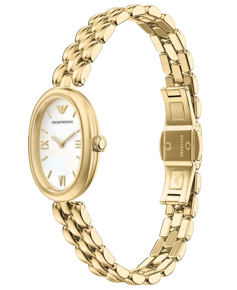 Emporio Armani Women's Quartz Two-Hand Gold Stainless Steel Watch, 28mm
