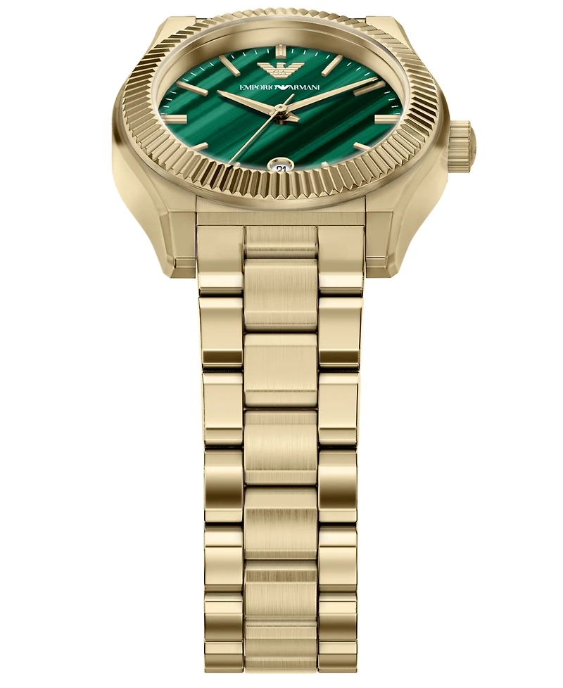 Emporio Armani Women's Quartz Three-Hand Gold Stainless Steel Watch, 32mm