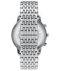 Emporio Armani Men's Quartz Chronograph Silver Stainless Steel Watch, 42mm