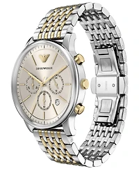 Emporio Armani Men's Quartz Chronograph Two-Tone Stainless Steel Watch, 42mm