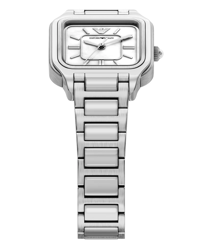 Emporio Armani Women's Quartz Three-Hand Silver Stainless Steel Watch, 35mm