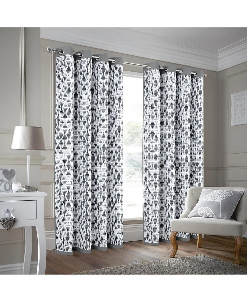 Olivia Gray 100% Polyester 190 Gsm Justice Reversible Blackout Grommet Curtain Panel 54" x 90