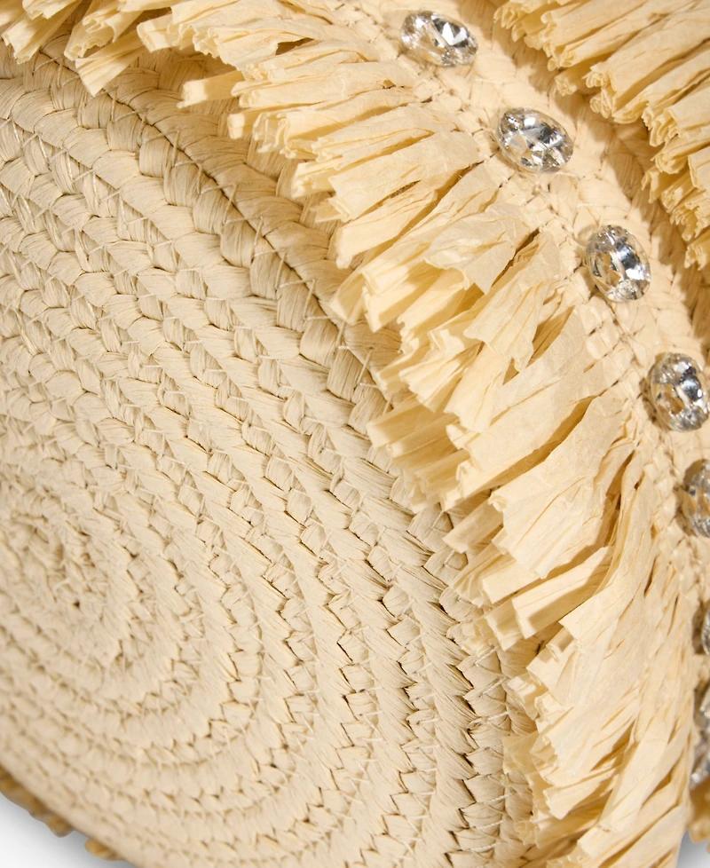 I.n.c. International Concepts Fringe And Crystal Mini Bucket Bag, Macy's Exclusive