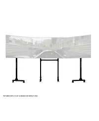 Next Level Racing Round Tube Freestanding Triple Monitor Stand, Black