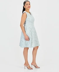 Connected Petite Notch-Neck Sleeveless Sheath Dress