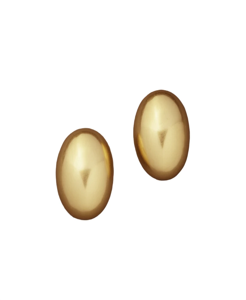Donna Karan Gold-Tone Dynamic Pebble Stud Earrings