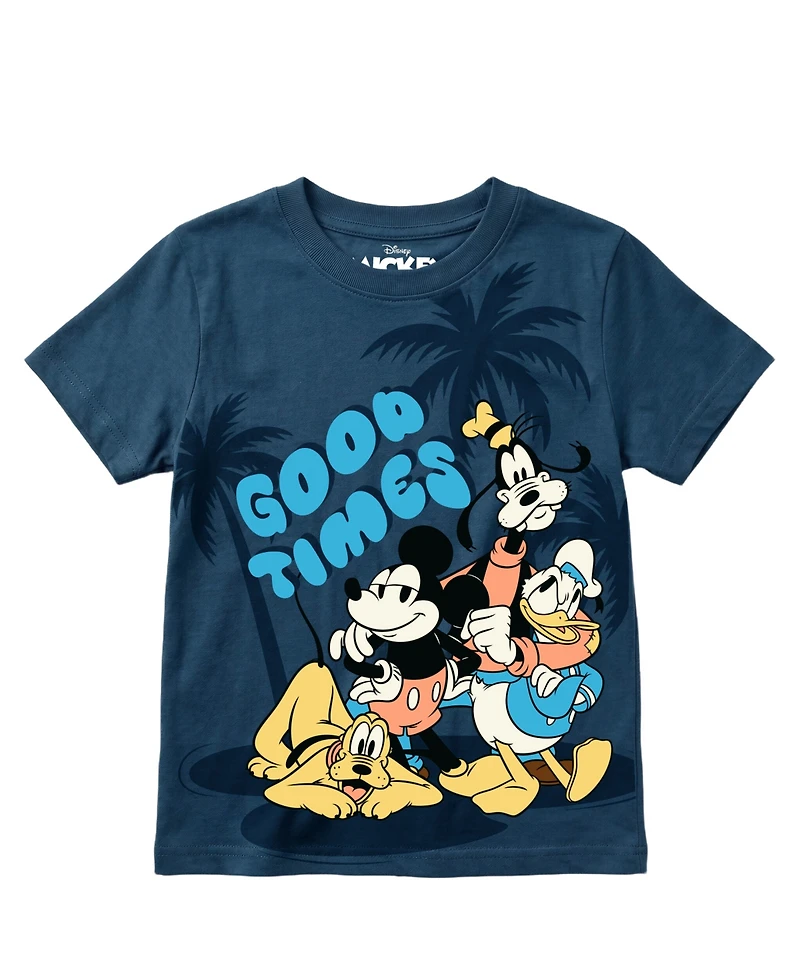 Mickey Mouse Boys' 2T-7 Printed T-Shirt, Sweatshirt and Shorts, 3-Piece Set