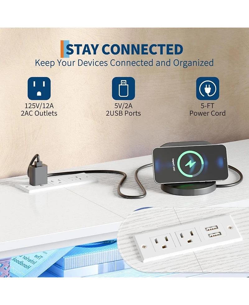 gaomon 63 Inch Tv Stand Dresser with 10 Drawers, Long Entertainment Center for TVs Up to 75 Inch