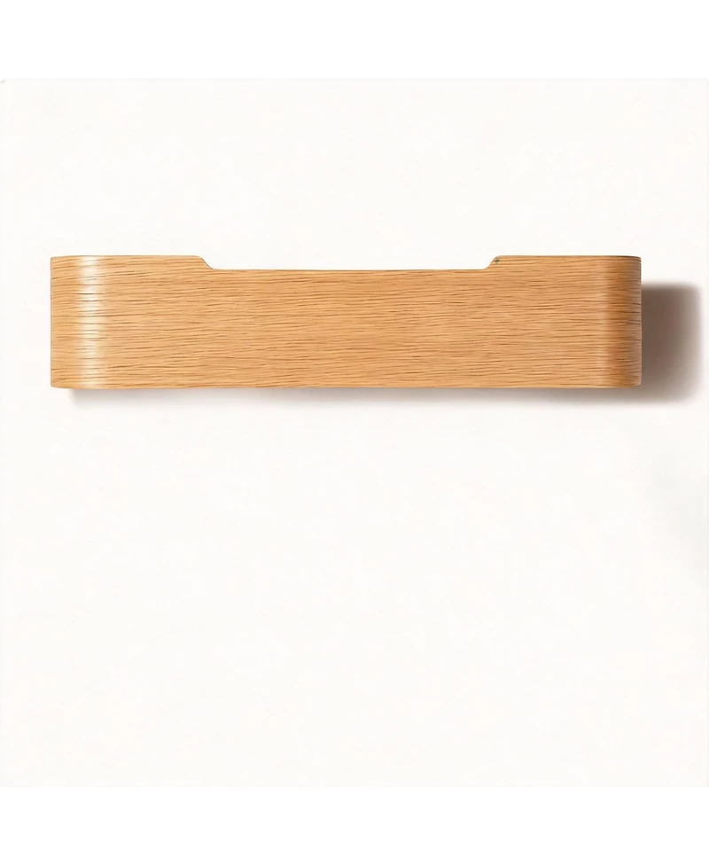 Yigii Solid Wood Wall Shelf with Hidden Hooks for Coats, Hats, Bags, Towels