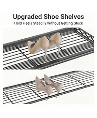 Yigii Heavy Duty Metal Garment Rack - 620lb Capacity, 6 Tiers, Adjustable Shelves, Lockable Wheels, Easy Assembly