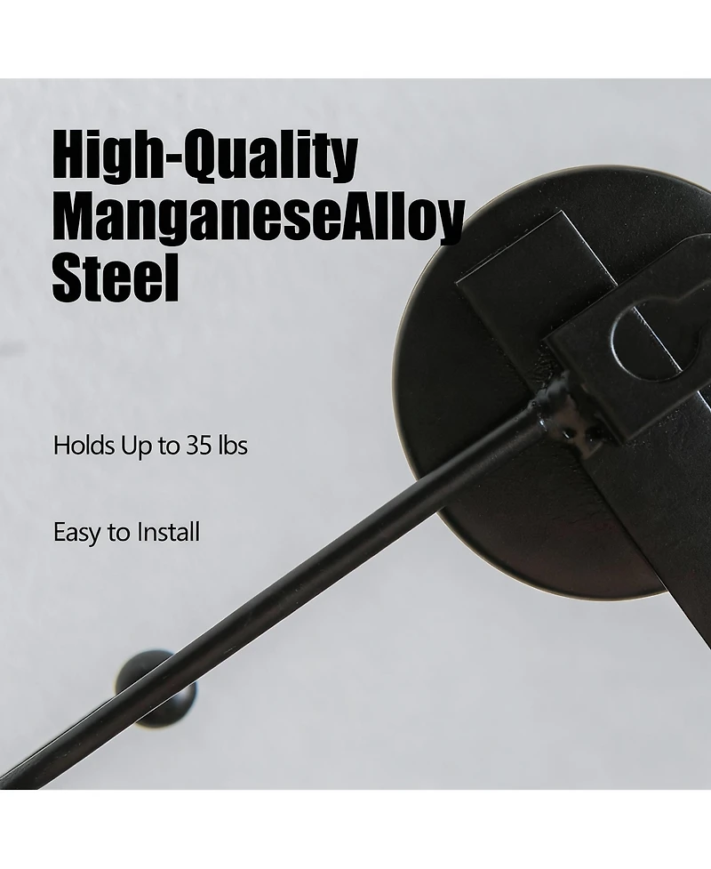 Yigii Boho Multi-Color Mandala Wall Rack - 5 Hooks for Coats, Hats, Bags