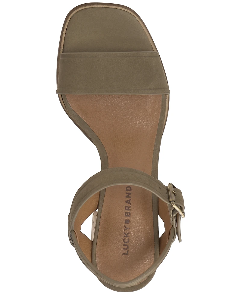 Lucky Brand Women's Hallia Block Heel Sandals