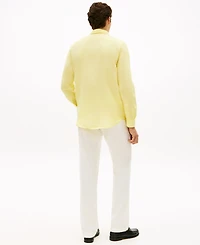 Tommy Hilfiger Men's Pigment-Dyed Linen Button-Down Long Sleeve Shirt