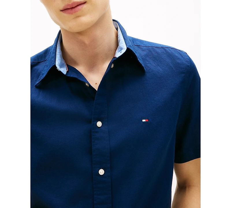 Tommy Hilfiger Men's Solid Short-Sleeve Shirt