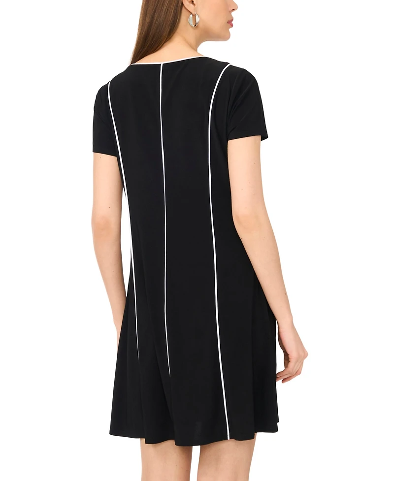 Msk Women's V-Neck Fit & Flare Mini Dress