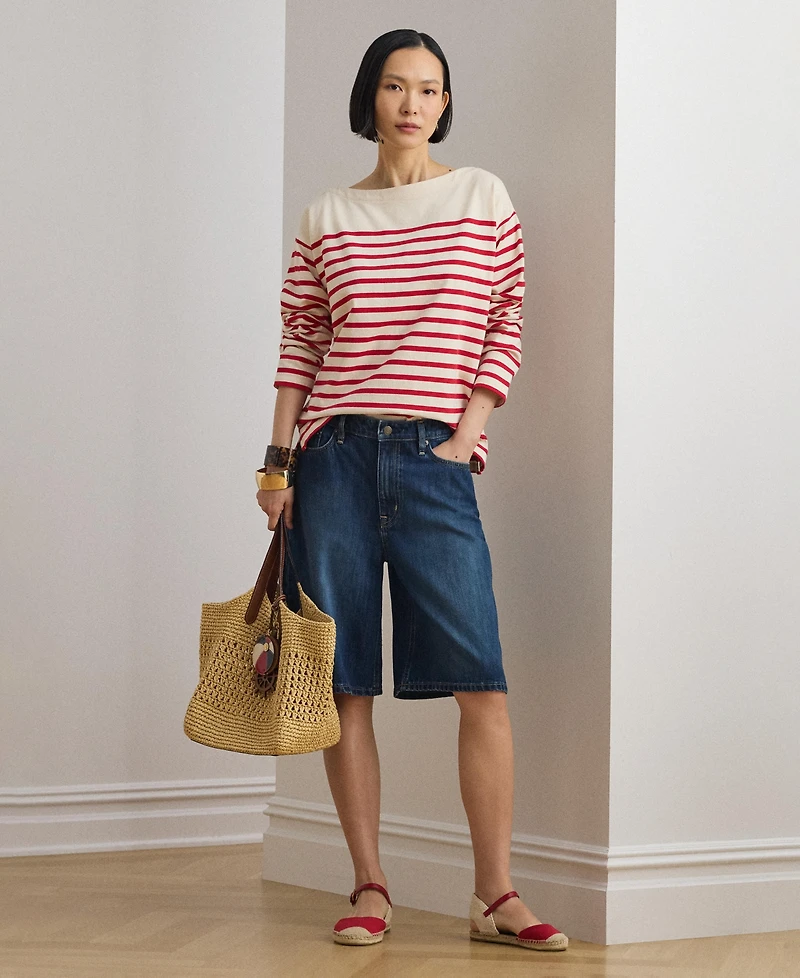 Lauren Ralph Women's Boat Neck Long-Sleeve Top