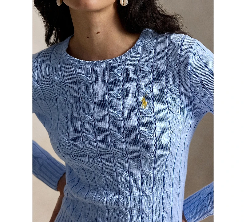 Polo Ralph Lauren Women's Cable-Knit Cotton Crewneck Sweater