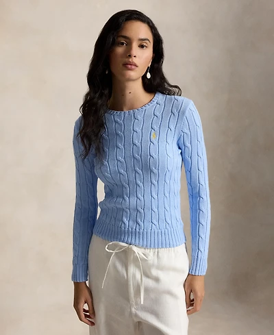 Polo Ralph Lauren Women's Cable-Knit Cotton Crewneck Sweater