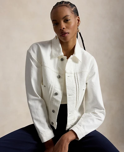 Polo Ralph Lauren Women's Spread Collar Long-Sleeve Trucker Denim Jacket