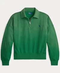 Polo Ralph Lauren Women's Spread Collar Long Sleeves Quarter-Zip Sweatshirt