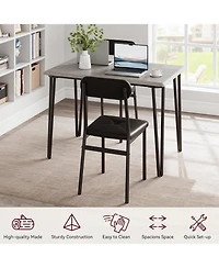 gaomon Dining Table Set for 4 Kitchen Table and Chairs for 4 ,5 Piece Kitchen Dining Room Table Set Wood Modern Rectangle Dinner Table