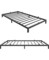 gaomon 6 Inch Twin Bed Frame No Box Spring Needed, Low Profile Bed Frame Heavy Duty Metal Platform Twin Non-Slip Metal Bed Frame