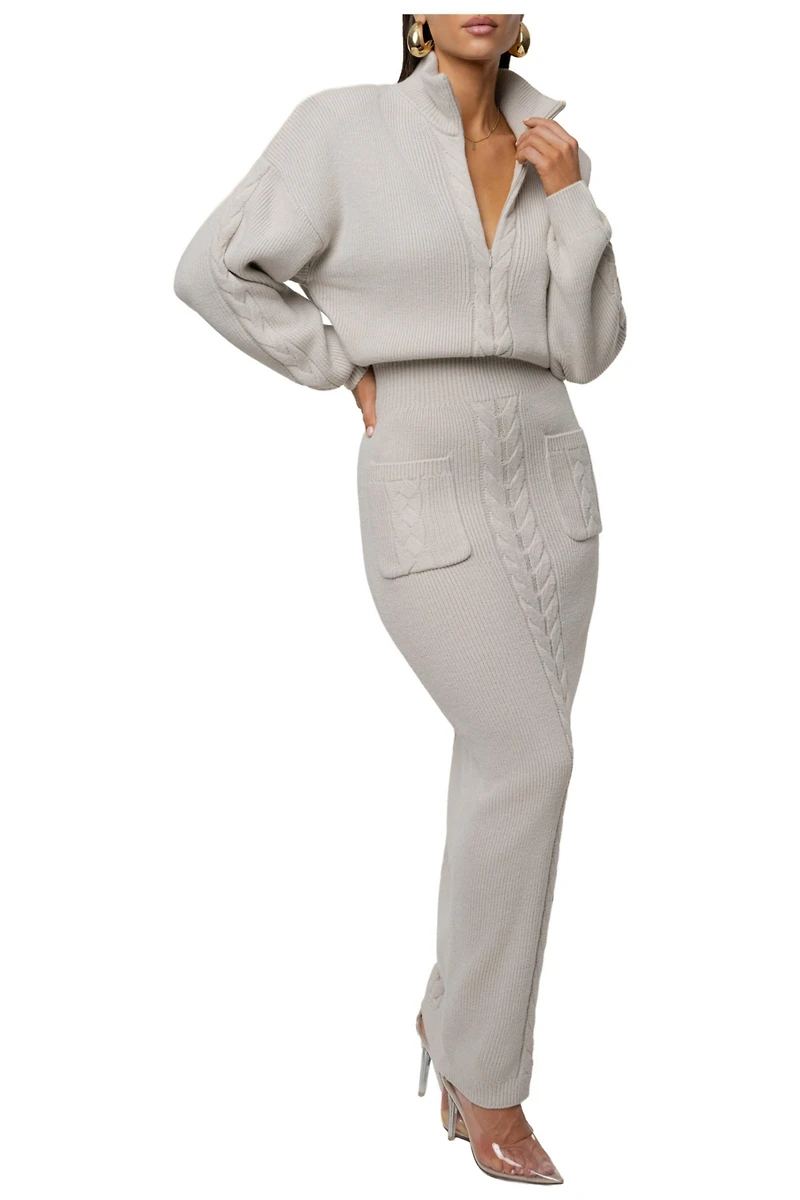 Jluxlabel Women's Cozy Intentions Ribbed Dress