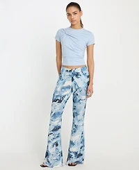 Good American Women's Printed Flare Pants