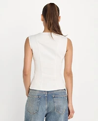 Good American Women's Button-Front Peplum Top