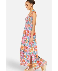 Yumi Women's Ikat Print Maxi Sun Dress