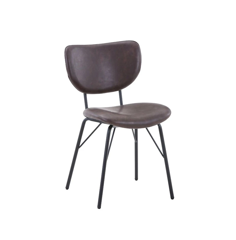 Jofran Modern Faux Leather Split-Back Upholstered Dining Chair (Set of 2)