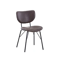 Jofran Modern Faux Leather Split-Back Upholstered Dining Chair (Set of 2)