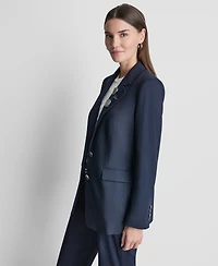 Dkny Women's Notch Lapel Collar Blazer