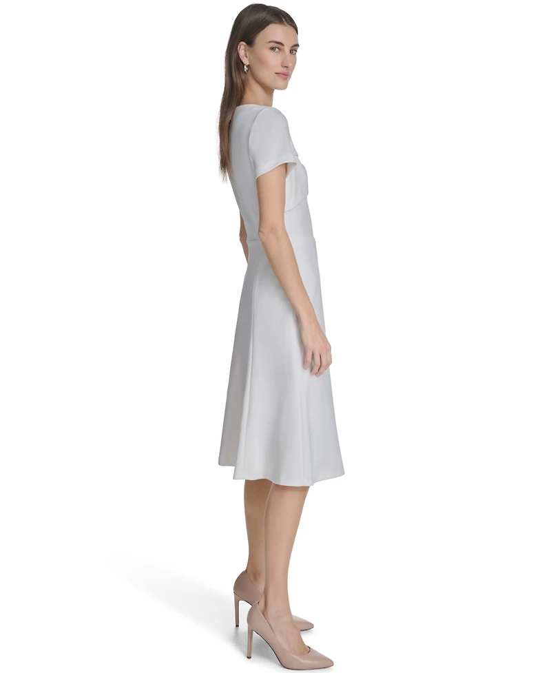 Calvin Klein Women's Twist Neck Midi Dress