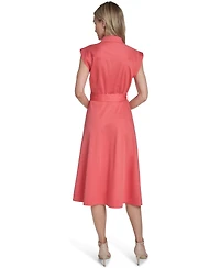Calvin Klein Women's Collared Midi Shirt Dress
