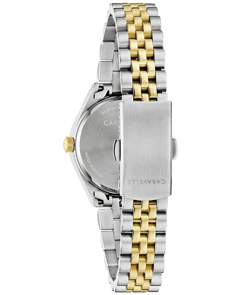 Caravelle Women's Classic Two-Tone Stainless Steel Bracelet Watch, 28mm