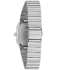 Caravelle Men's Vintage Silver-Tone Stainless Steel Bracelet Watch, 32mm
