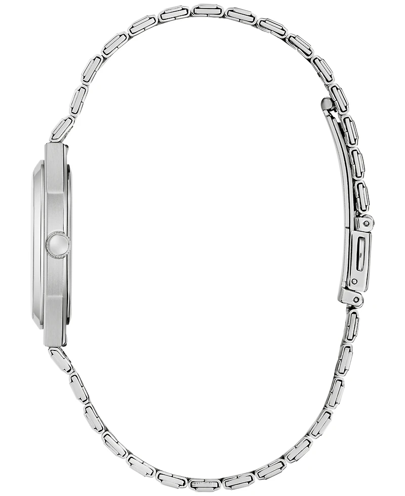 Caravelle Men's Vintage Silver-Tone Stainless Steel Bracelet Watch, 32mm