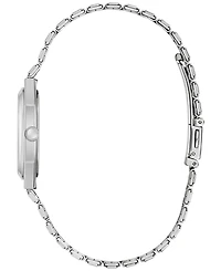 Caravelle Men's Vintage Silver-Tone Stainless Steel Bracelet Watch, 32mm