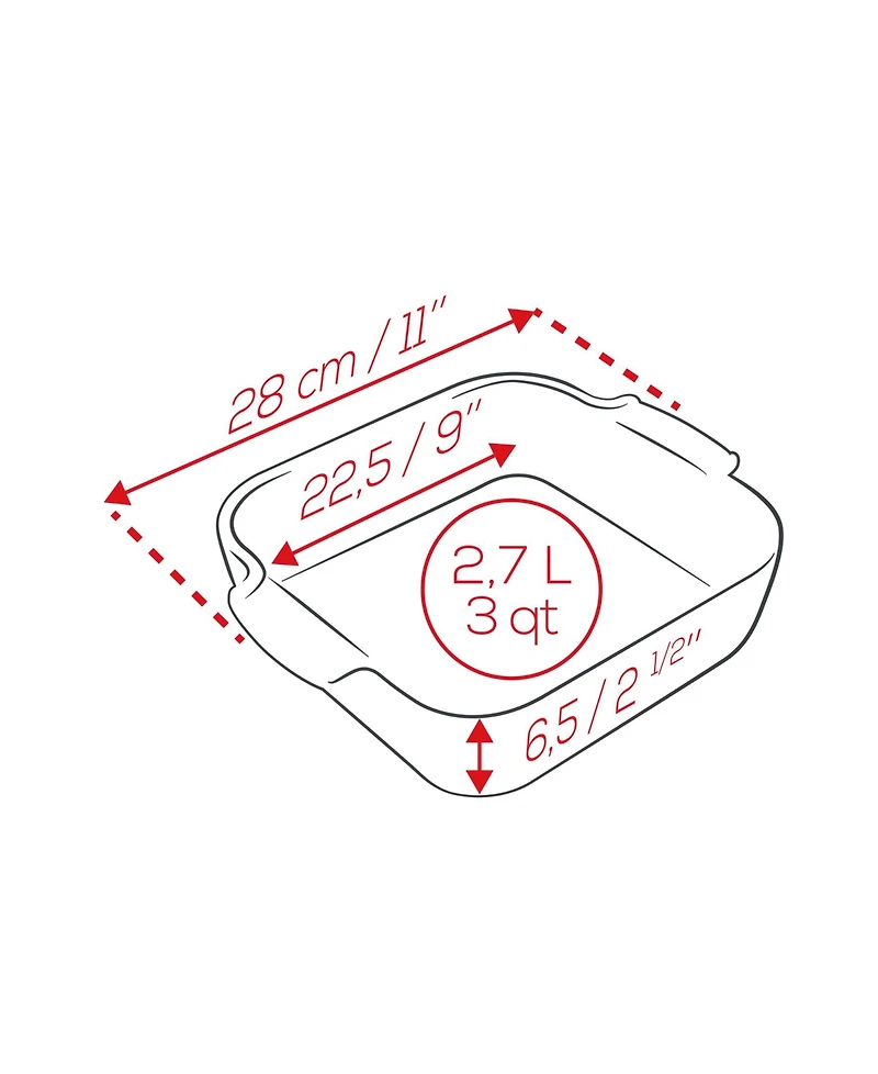 Peugeot Appolia Square 9" Ceramic Baking Dish