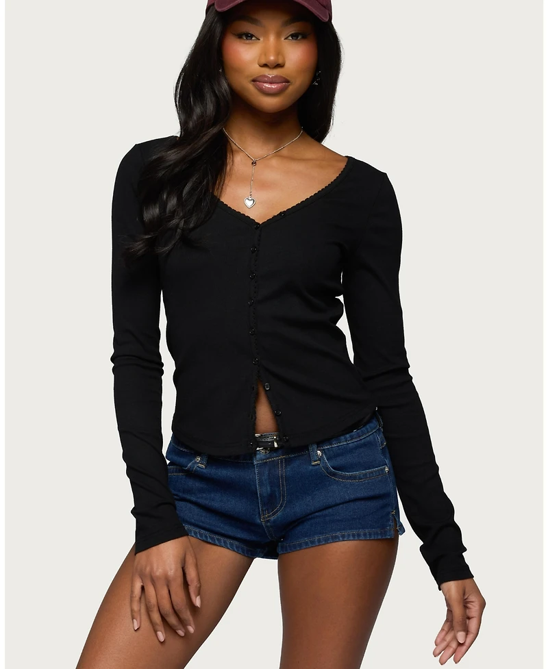 Edikted Women's Tanya Button Up Cardigan