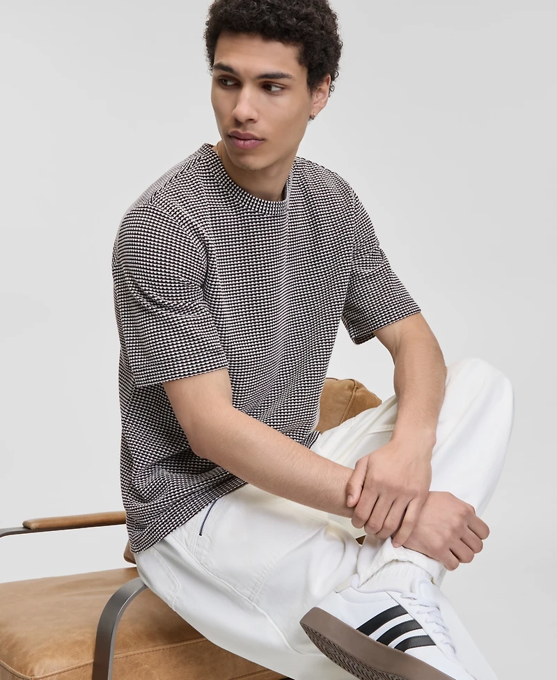 Mode of One Men's Printed Relaxed Round-Neck T-Shirt, Macy's Exclusive