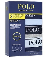 Polo Ralph Lauren Boys' 8-20 Logo Boxer Briefs, 3-Pack Set