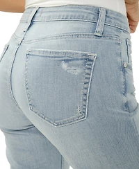 Silver Jeans Co. Women's Chelsea Mid Rise Straight Leg Luxe Stretch